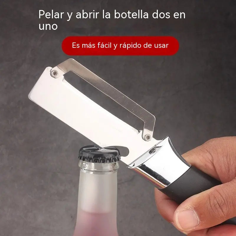 🔥2 artículos por 22 euros 🔥Pelador de Cocina 2 en 1 con Cuchillas de Acero y Abrebotellas 🥕🔪