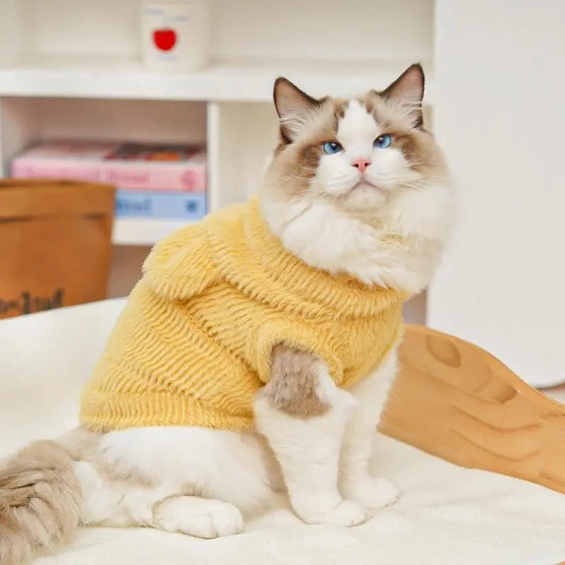 【0.5-10kg】🧸 Abrigo cálido para perros y gatos – suave, adorable y con orejitas