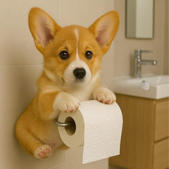 🐕Lindo porta rollo de papel higiénico con temática de cachorro