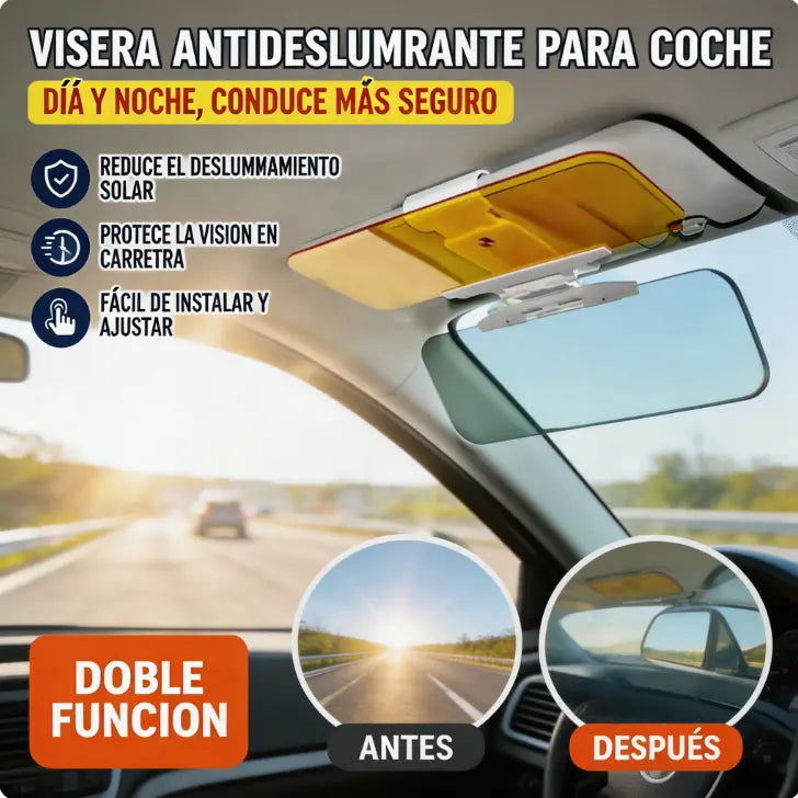 🔥【1 piezas 23 euros】🔥🚗 Parasol para coche, espejo retrovisor para coche de día y de noche con protección anti-luces altas