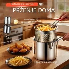 Zadnji dan posebne ponudbe, prihranite 49 %! Večnamenski cvrtnik iz nerjavečega jekla 304