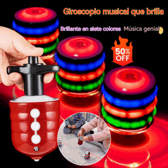 【Compra 1 y llévate 1 gratis】🔥El juguete más popular de 2026🎶🌈 Trompo musical luminoso de colores