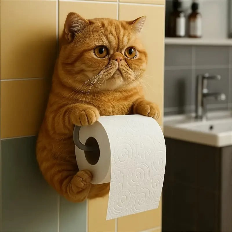 🐱 Adorable portarrollos de papel higiénico con estampado de gatos
