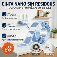 🔥【3 rollos】✨Cinta adhesiva transparente de doble cara sin costuras Mesh Nano