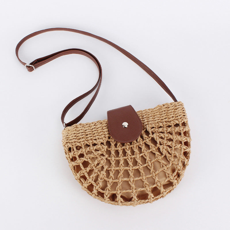 👜 ¡OFERTA LIMITADA 50% DE DESCUENTO! ✨ Bolso bandolera tejido estilo boho, elaborado a mano, correa regulable y muy ligero ✨