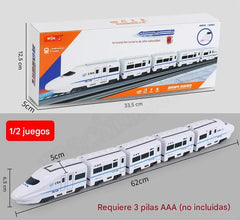🚂✨ Tren Eléctrico Infantil Todoterreno con Luces, Sonidos y Giro Automático