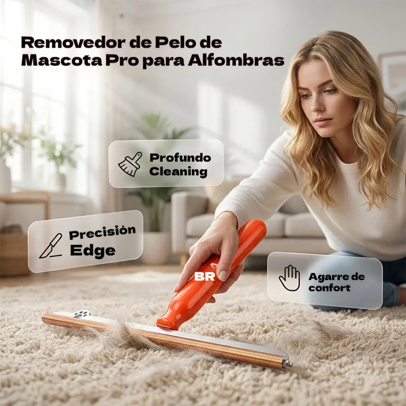 🐾Aspiradora para pelo de mascotas con mango largo, apta para alfombras.