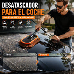 🚗🧹 Cepillo Limpiador Multiusos para Vehículo, Elimina Polvo y Nieve, Cerdas de Algodón Reforzadas