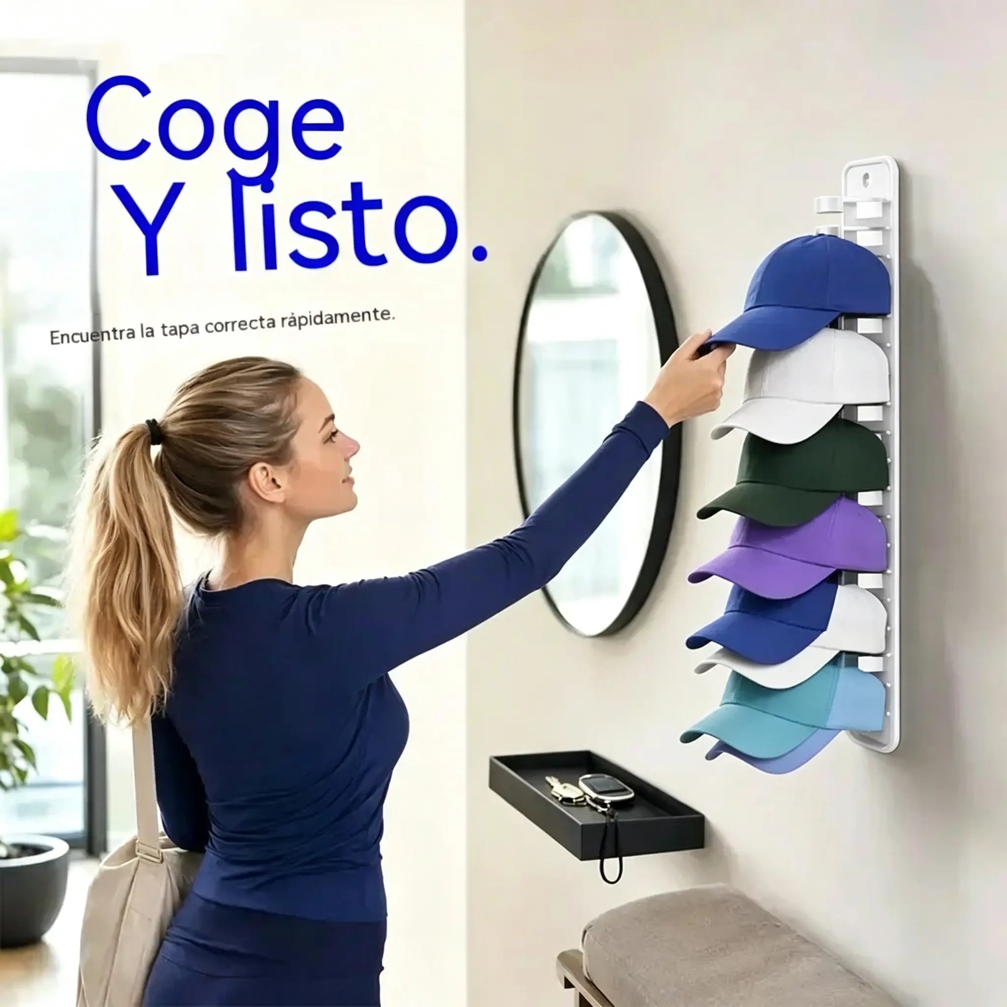 【2 piezas】Organizador de sombreros que ahorra espacio