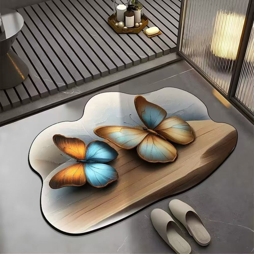 ✨【30 × 40 cm + 40 × 60 cm】Set de 2 alfombrillas por solo 28 €💕 Alfombrilla de Baño 3D Súper Absorbente y Antideslizante – ¡Adiós al Suelo Mojado!