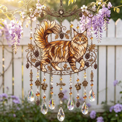 🎃Campanillas de viento con forma de gato atrapasol