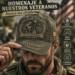 🧢🤠Gorra conmemorativa para veteranos de la guerra de Vietnam 🎁 Compra cualquier gorra y recibe una moneda conmemorativa de doble cara de regalo.