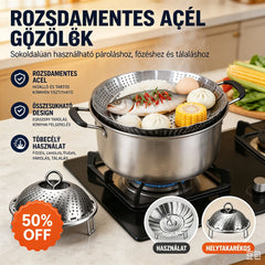 🥳50% KEDVEZMÉNY♨️🍲Kihúzható rozsdamentes acél gőzölő