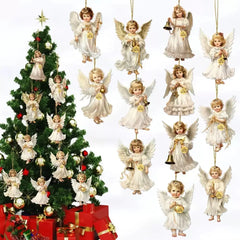 12 piezas👼 Colgante de Ángel Navideño para una Decoración Cálida y Encantadora