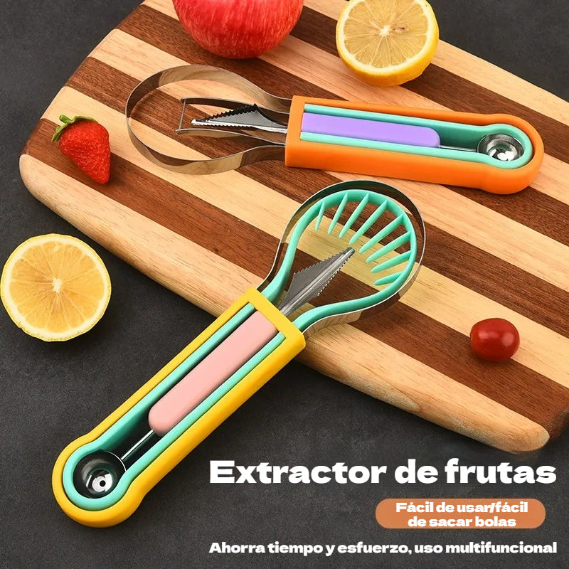 🍉🔥 Juego de sacabolas de fruta 3 en 1: una herramienta de cocina práctica ✨