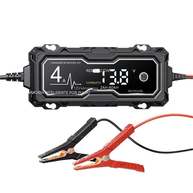 🔋 Cargador Inteligente 12V para Baterías de Coche – ¡Carga, Comprueba y Mantén tu Batería! ⚡