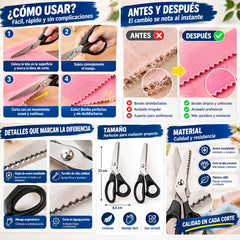 ✂️【Compra 1 y llévate 1 gratis】 🧵 Corta varias capas sin fatiga en las manos: tijeras de zig-zag de acero inoxidable de alta calidad. Diseño ergonómico con empuñadura suave. Envío gratuito al Reino Unido.