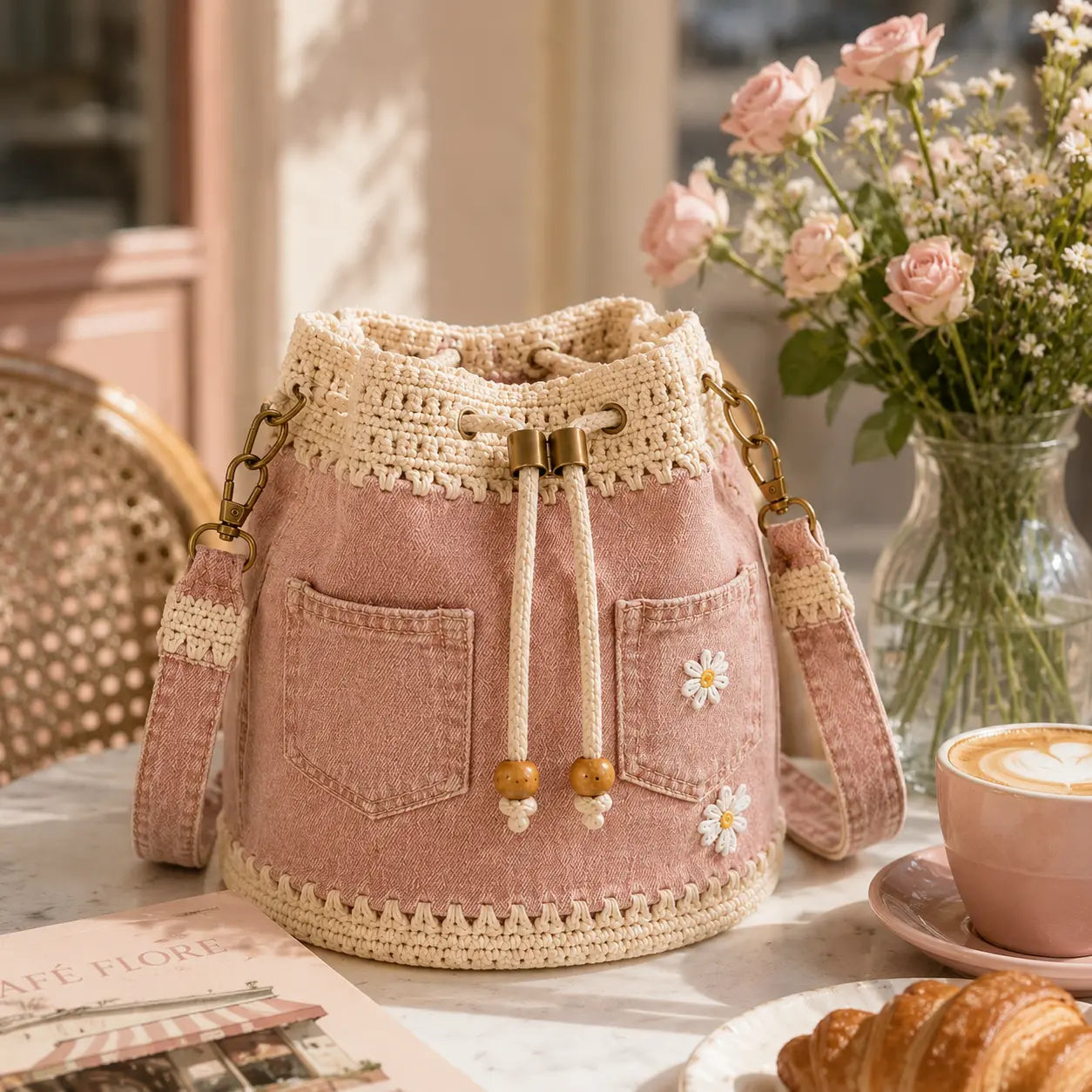 Bolso vaquero tejido de estilo bohemio para completar todos tus atuendos ✨