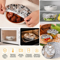 🔥50 piezas🔥 Cubiertas Térmicas para Alimentos 50Pzs | Reutilizables y Prácticas para Mantener tus Comidas Frescas 🍽️