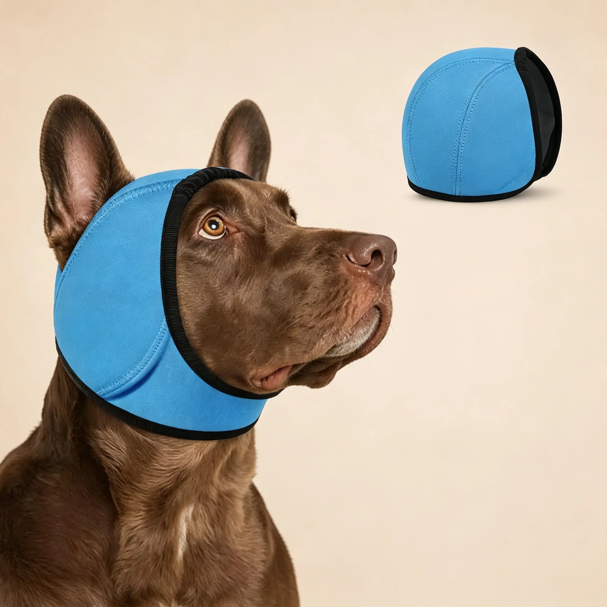 🐶 Diadema protectora para perros: reduce el ruido y es impermeable. Fabricada con caucho de neopreno de alta calidad, protege las orejas de tu mascota y la calma. ✨🌊