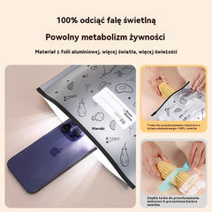 【90 sztuk】Aluminiowa torba spożywcza z zamknięciem strunowym, zapewniająca świeżość i możliwość przechowywania w lodówce w gospodarstwie domowym