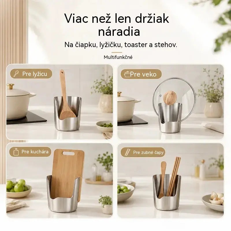 Kúpte 1 a získajte 1 zadarmo -- 【2 ks】 Držiak na pokrievku, naberačku a špachtľu z nehrdzavejúcej ocele – integrovaný, stabilný a protišmykový kuchynský organizér