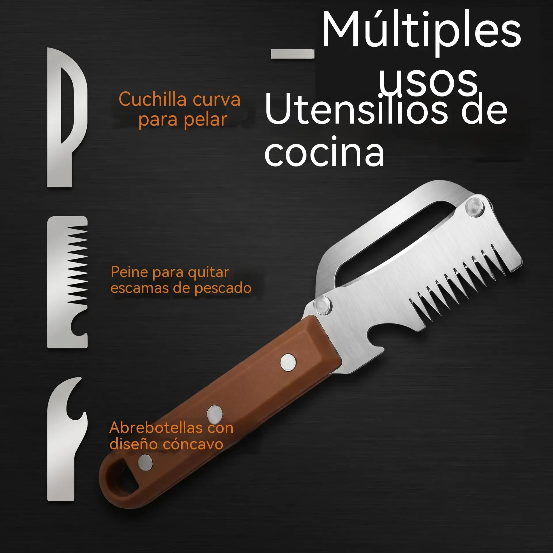 💥Compra 1 y llévate 1 gratis🥕 Cortador de Verduras 3 en 1 | Pela, Corta y Abre Botellas Fácilmente ✨