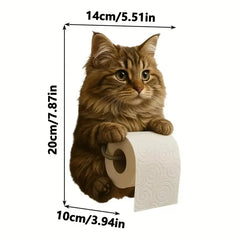 🐱 Adorable portarrollos de papel higiénico con estampado de gatos