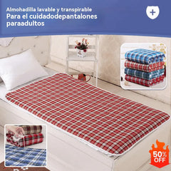 🛏️ Protector de cama lavable y absorbente – Impermeable y antideslizante para una mayor protección**