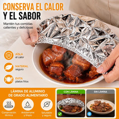 🔥50 piezas🔥 Cubiertas Térmicas para Alimentos 50Pzs | Reutilizables y Prácticas para Mantener tus Comidas Frescas 🍽️