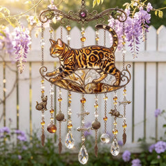 🎃Campanillas de viento con forma de gato atrapasol