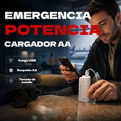 🔋💡【Batería no incluida】Batería externa portátil de emergencia: ¡No te preocupes más por quedarte sin batería! También incluye una linterna LED para usar durante los cortes de luz.🆘🔦