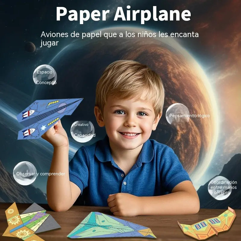 ⏳Oferta por tiempo limitado: 50% de descuento⏰Kit creativo para hacer aviones de papel para niños🗞️🛩️