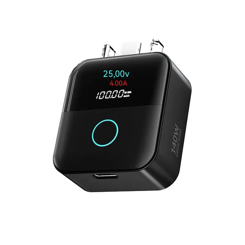 🔋 Cargador USB-C Inteligente de 140 W con Pantalla LED – ¡Carga Rápida y Control Inteligente!