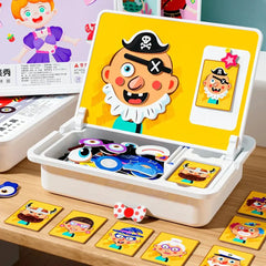 🧒🧩Rompecabezas magnéticos, juguete de viaje, de doble cara, para niños, preescolares, educativos, para aprender