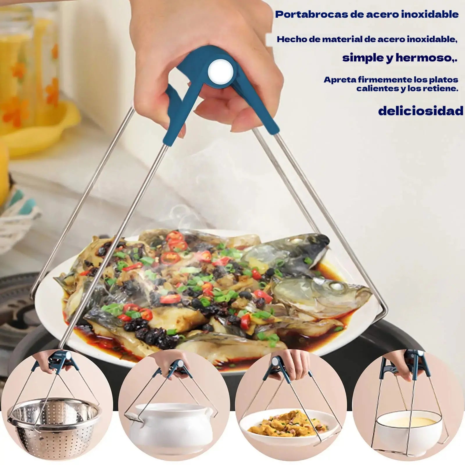 🔥【3 piezas】Clip de goma anti-escaldaduras multifuncional para cocina