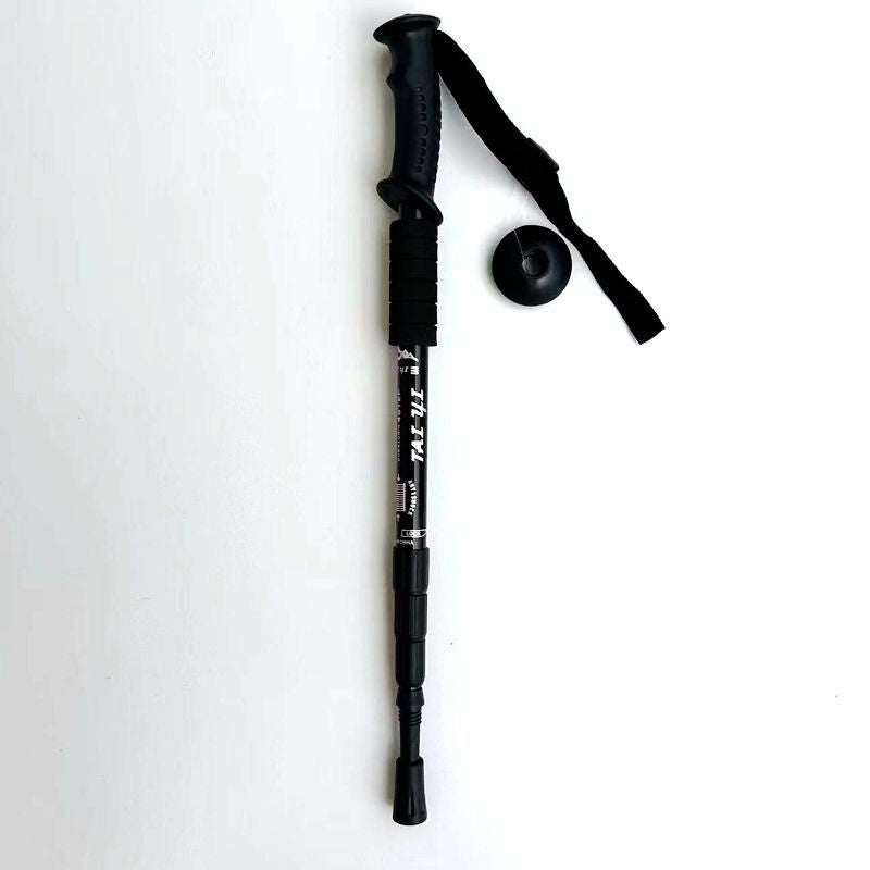Bastón de trekking ajustable de aleación de aluminio: duradero, con absorción de impactos y ligero