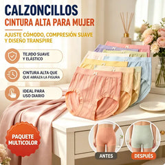 🔥【8 piezas 26 euros】Braguitas moldeadoras de abdomen de cintura alta para mujer