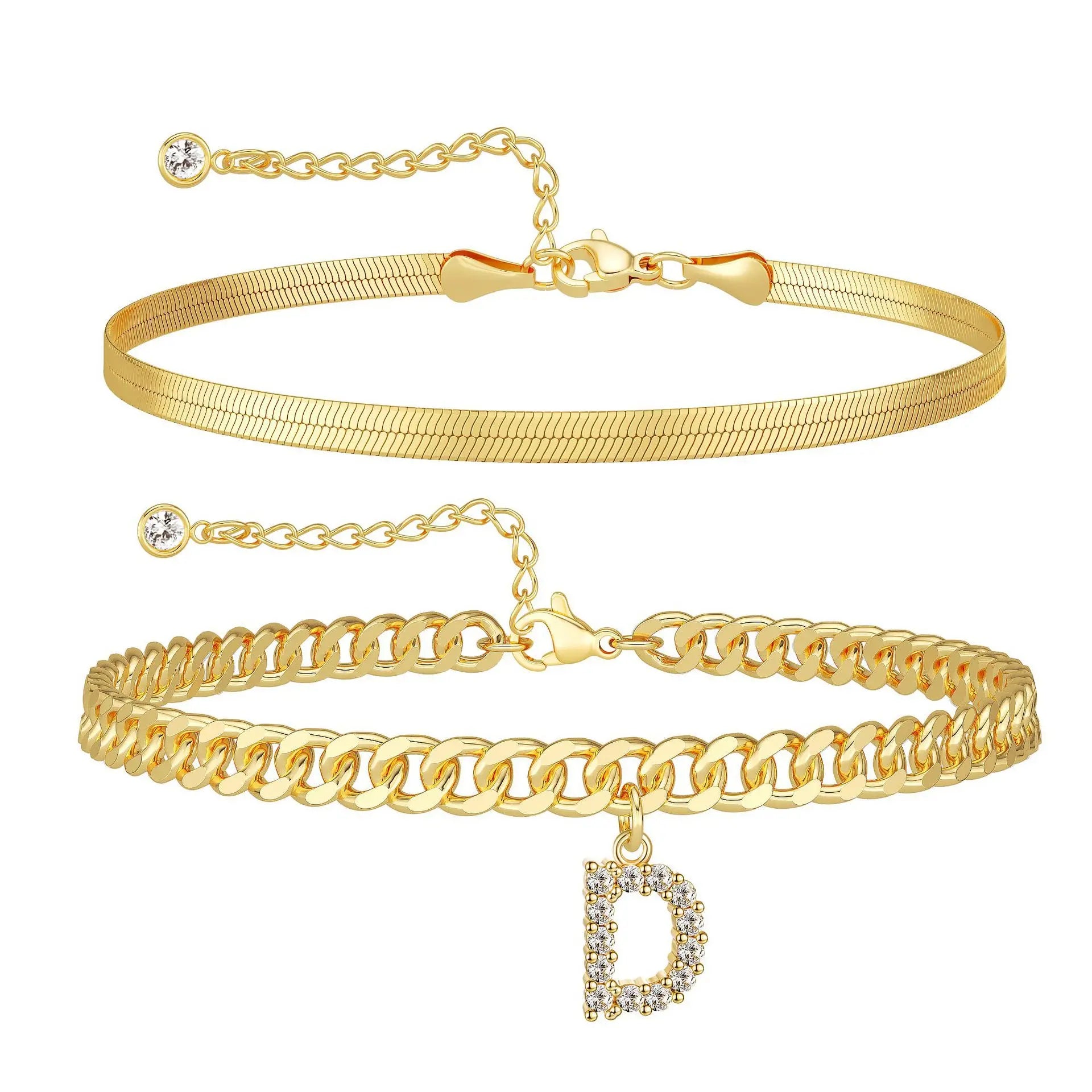 📿✨ Collar con inicial: ¡resistente al agua, hipoalergénico, regalo perfecto!
