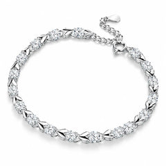 【Compre 1 y obtenga 1 gratis】2 piezas por 26 euros🛒 Love New Fashion Pulsera de plata 925 con un trébol de cuatro hojas para mujer