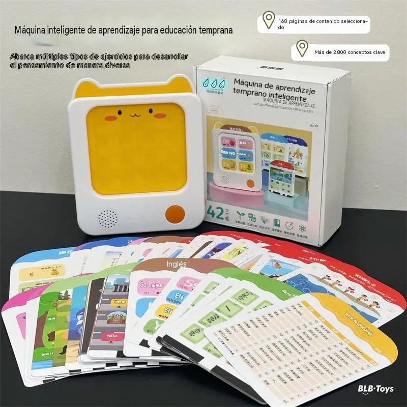 👑💯Máquina de educación infantil temprana con lector de tarjetas, lector de tarjetas bilingüe chino e inglés.