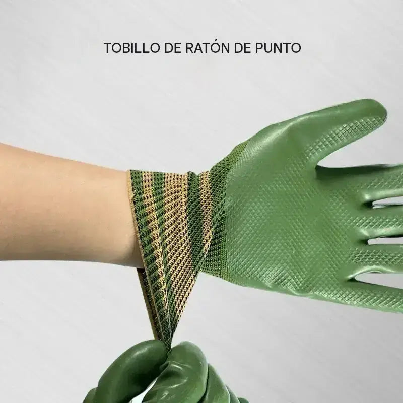 💥 50% de descuento 🎁 Guantes de trabajo de punto con revestimiento de goma y puños