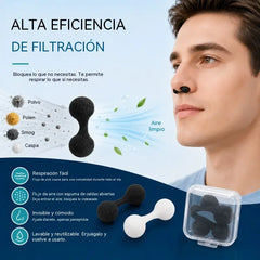 👃10 unidades + 1 estuche✨ Mini Filtros Nasales Reutilizables — ¡Una Forma Discreta de Reducir el Polvo sin Llevar Mascarilla!