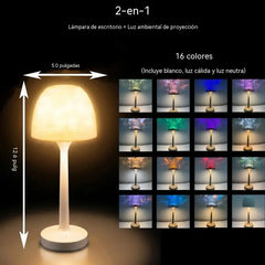 ✨ Lámpara Aurora 2 en 1 con Ondas de Agua y Efecto Océano｜16 Colores, Control Remoto y Ambiente Mágico para Tu Hogar