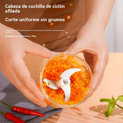 Picadora eléctrica de ajo, mini picadora portátil de verduras