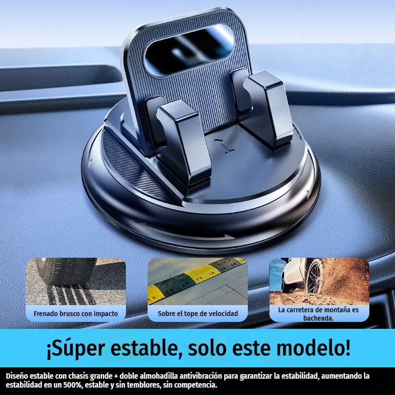 🎯 ¡-50% HOY! 🚗 Soporte de Móvil 360° para Coche｜Fijación Firme y Giro Total 🔄📱
