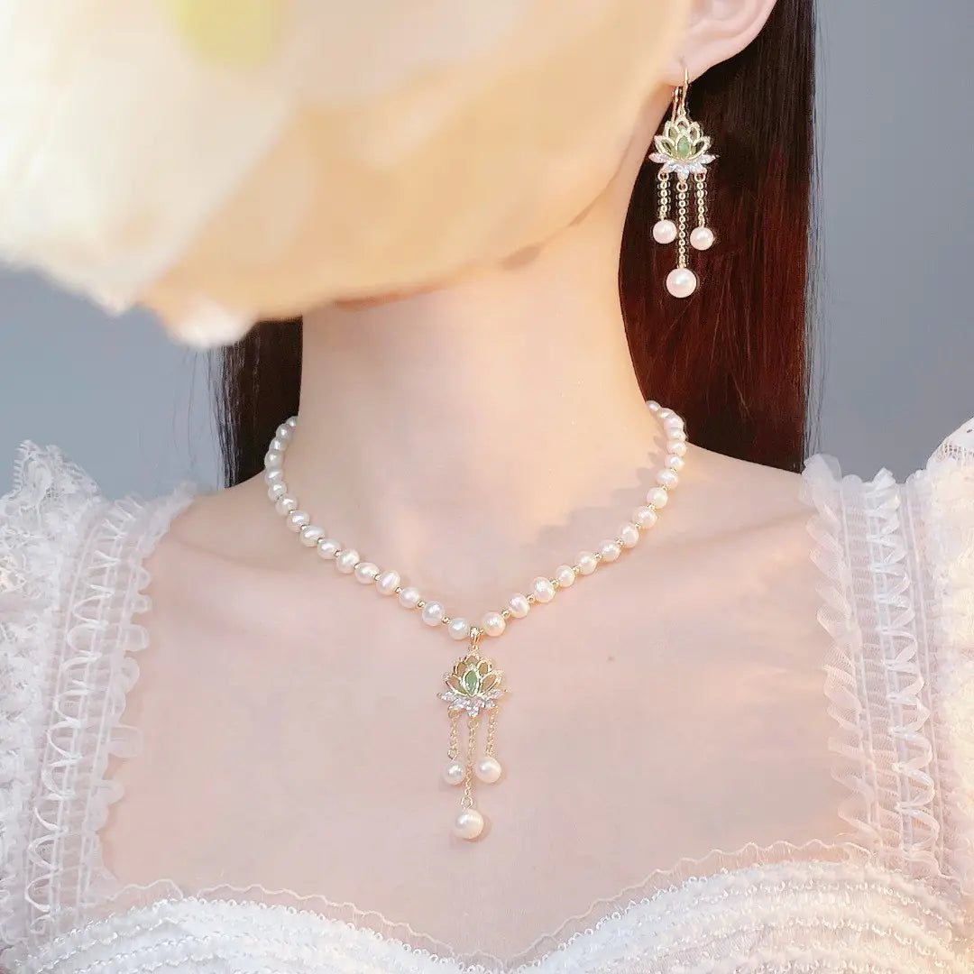 🧡Collar de perlas de clavícula con temperamento
