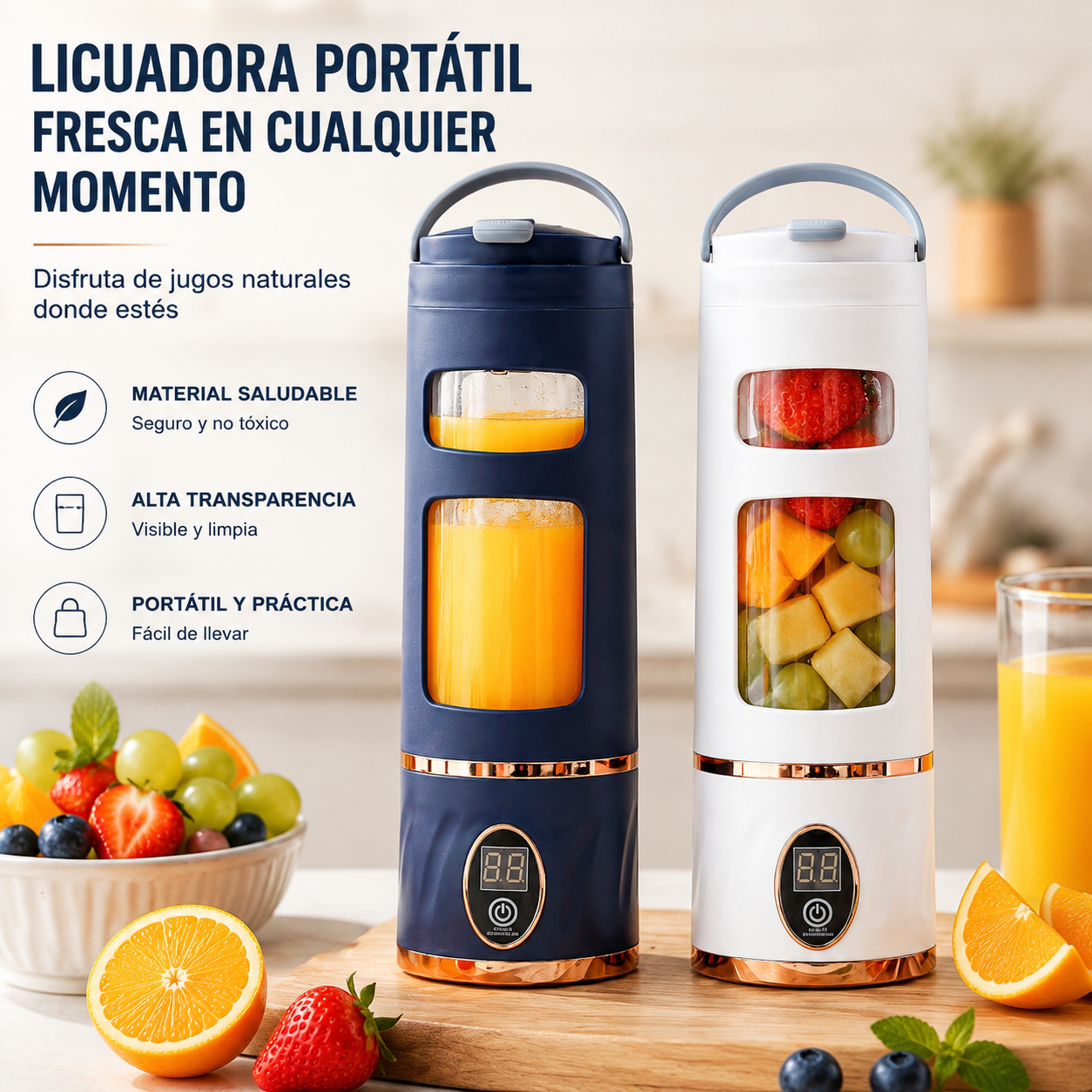 ✨🍹 Licuadora portátil inalámbrica 🔥 Diseño portátil inalámbrico