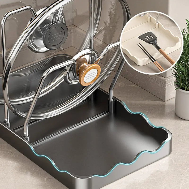 🔥 ¡50 % DE DESCUENTO! 🏠Tapa multifuncional para ollas y soporte para tablas de cortar