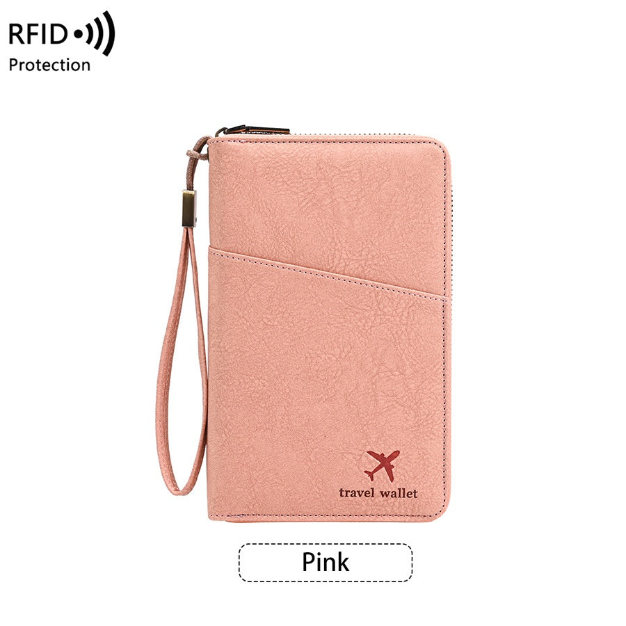 ✈️ Portapasaportes RFID de Viaje | Organizador Elegante para 4 Pasaportes y Documentos, Seguro y Práctico